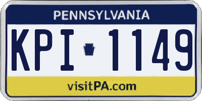 PA license plate KPI1149