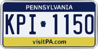PA license plate KPI1150