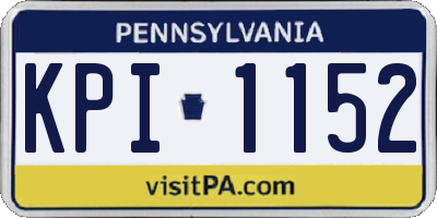 PA license plate KPI1152
