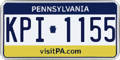 PA license plate KPI1155