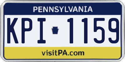 PA license plate KPI1159
