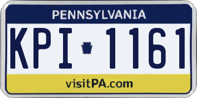 PA license plate KPI1161