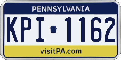 PA license plate KPI1162