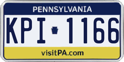 PA license plate KPI1166