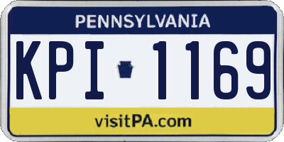 PA license plate KPI1169