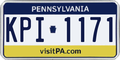 PA license plate KPI1171