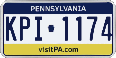 PA license plate KPI1174