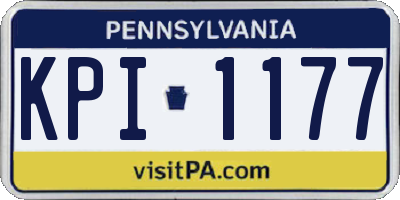 PA license plate KPI1177