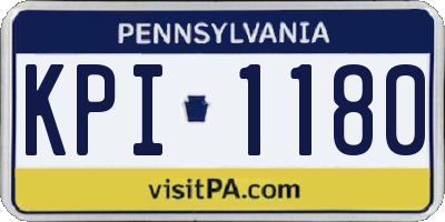 PA license plate KPI1180