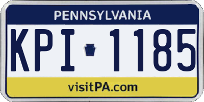 PA license plate KPI1185
