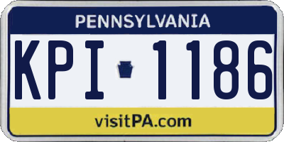 PA license plate KPI1186