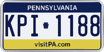 PA license plate KPI1188