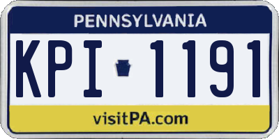 PA license plate KPI1191