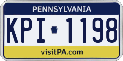 PA license plate KPI1198
