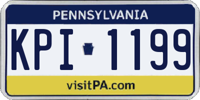PA license plate KPI1199
