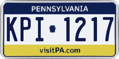 PA license plate KPI1217