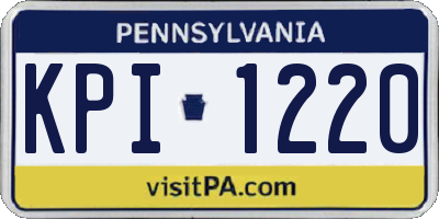 PA license plate KPI1220