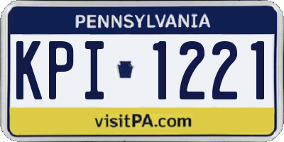 PA license plate KPI1221