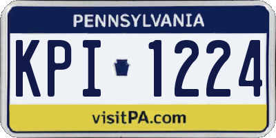 PA license plate KPI1224