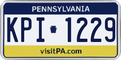 PA license plate KPI1229
