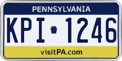 PA license plate KPI1246