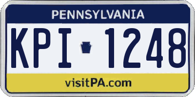 PA license plate KPI1248