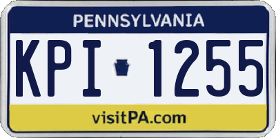 PA license plate KPI1255