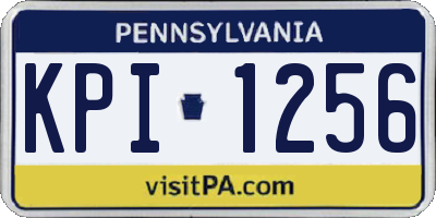 PA license plate KPI1256