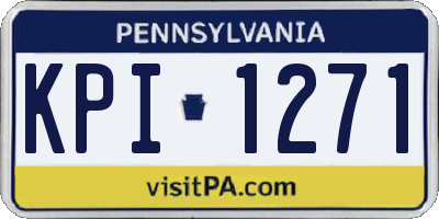 PA license plate KPI1271