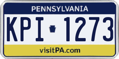 PA license plate KPI1273