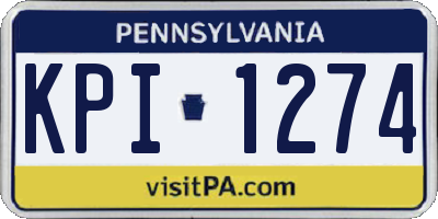 PA license plate KPI1274