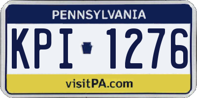 PA license plate KPI1276