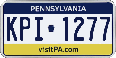 PA license plate KPI1277