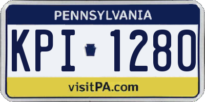 PA license plate KPI1280