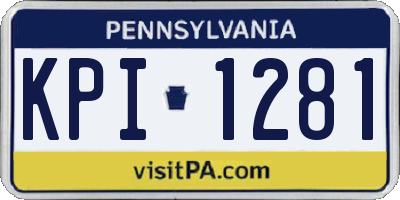 PA license plate KPI1281