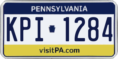 PA license plate KPI1284