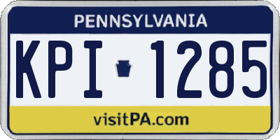 PA license plate KPI1285