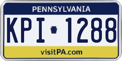 PA license plate KPI1288