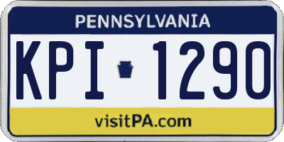 PA license plate KPI1290