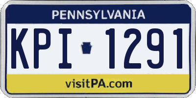 PA license plate KPI1291