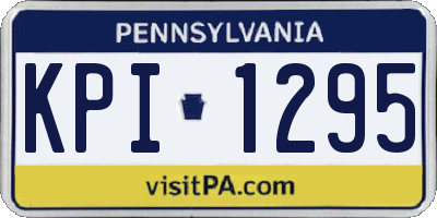 PA license plate KPI1295