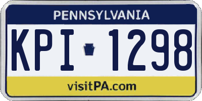 PA license plate KPI1298