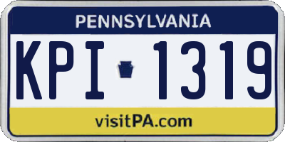 PA license plate KPI1319