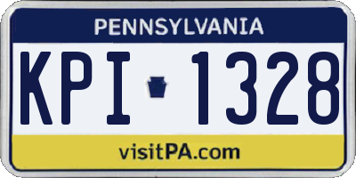 PA license plate KPI1328