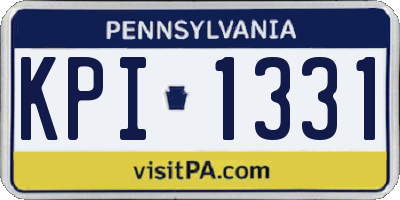 PA license plate KPI1331