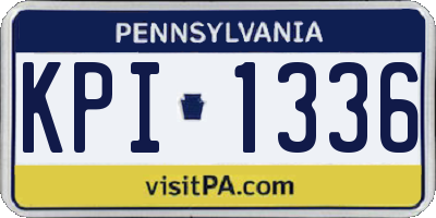PA license plate KPI1336