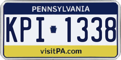 PA license plate KPI1338