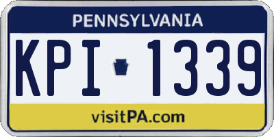 PA license plate KPI1339