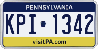 PA license plate KPI1342