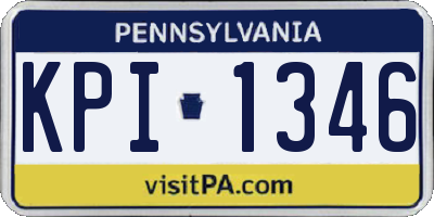 PA license plate KPI1346